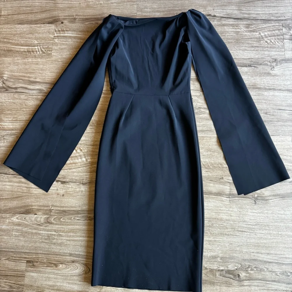 Chiara Boni La Petite Robe Romane Floral Knee-Length Cape Dress size 4 - Picture 5 of 12